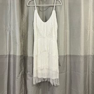 NWT CUPSHE x Lauren Luyendyk White Fringe Dress - Size Medium